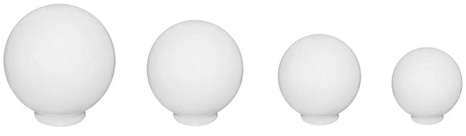 Globo de Vidro Leitoso com Colarinho tamanhos 15x35, 15x28, 10x20 e 10x15