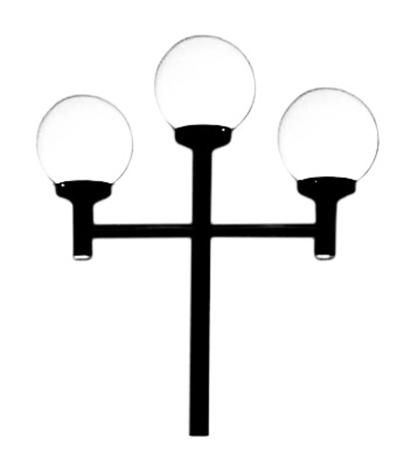 Poste Reto para Jardim com 3 Globos