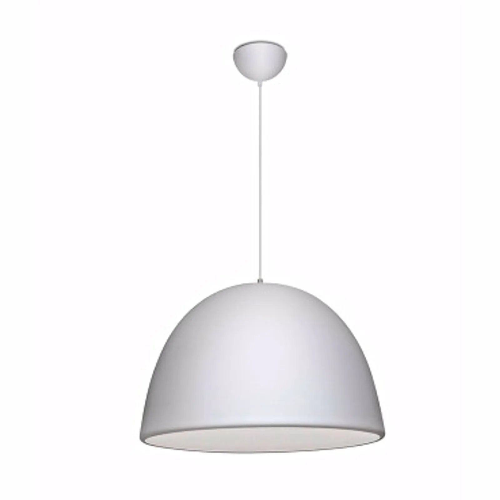 Luminária Pendente Oval em Alumínio com Difusor em Acrílico