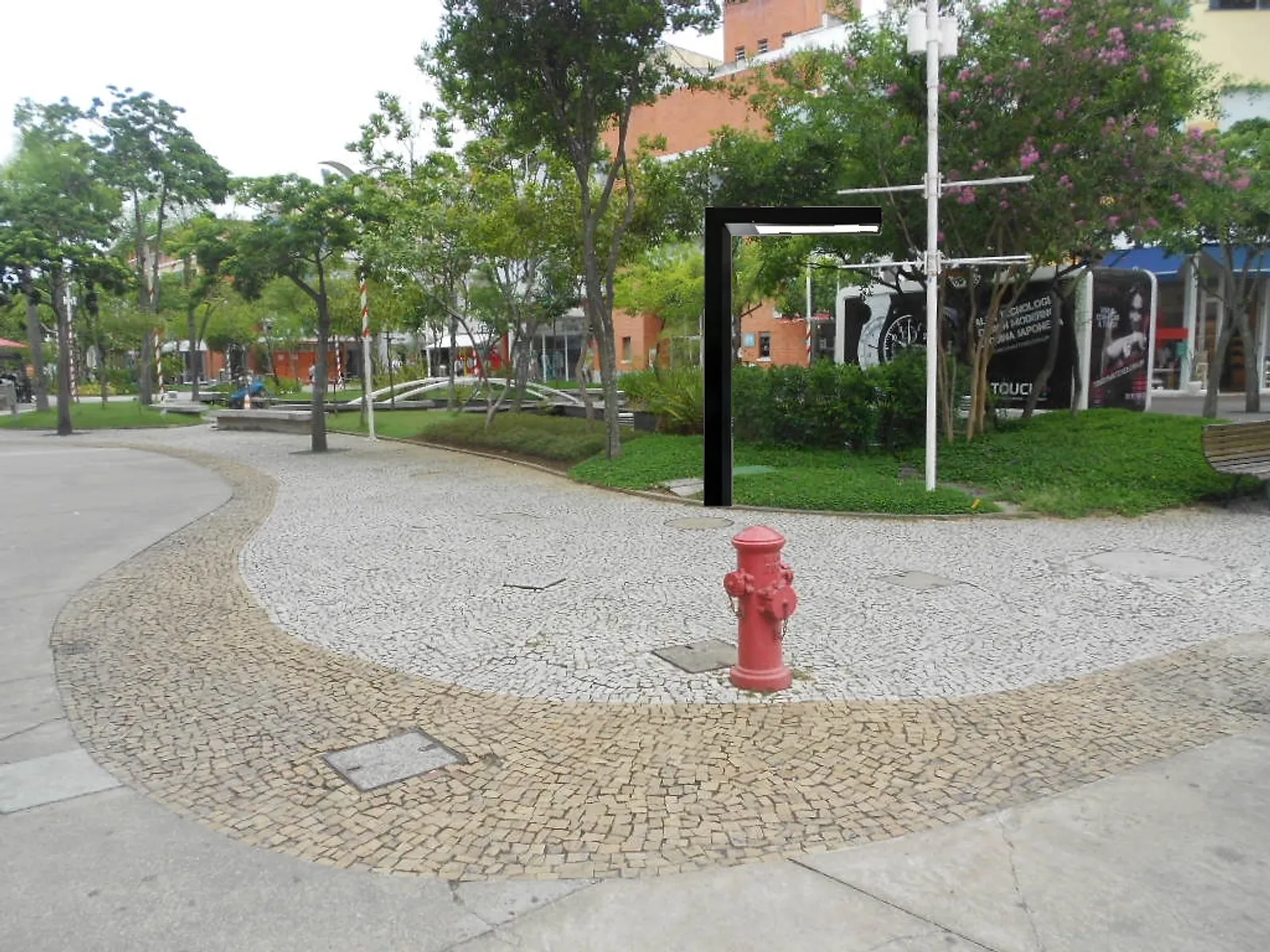 Poste Decorativo Quadrado com Led 50w