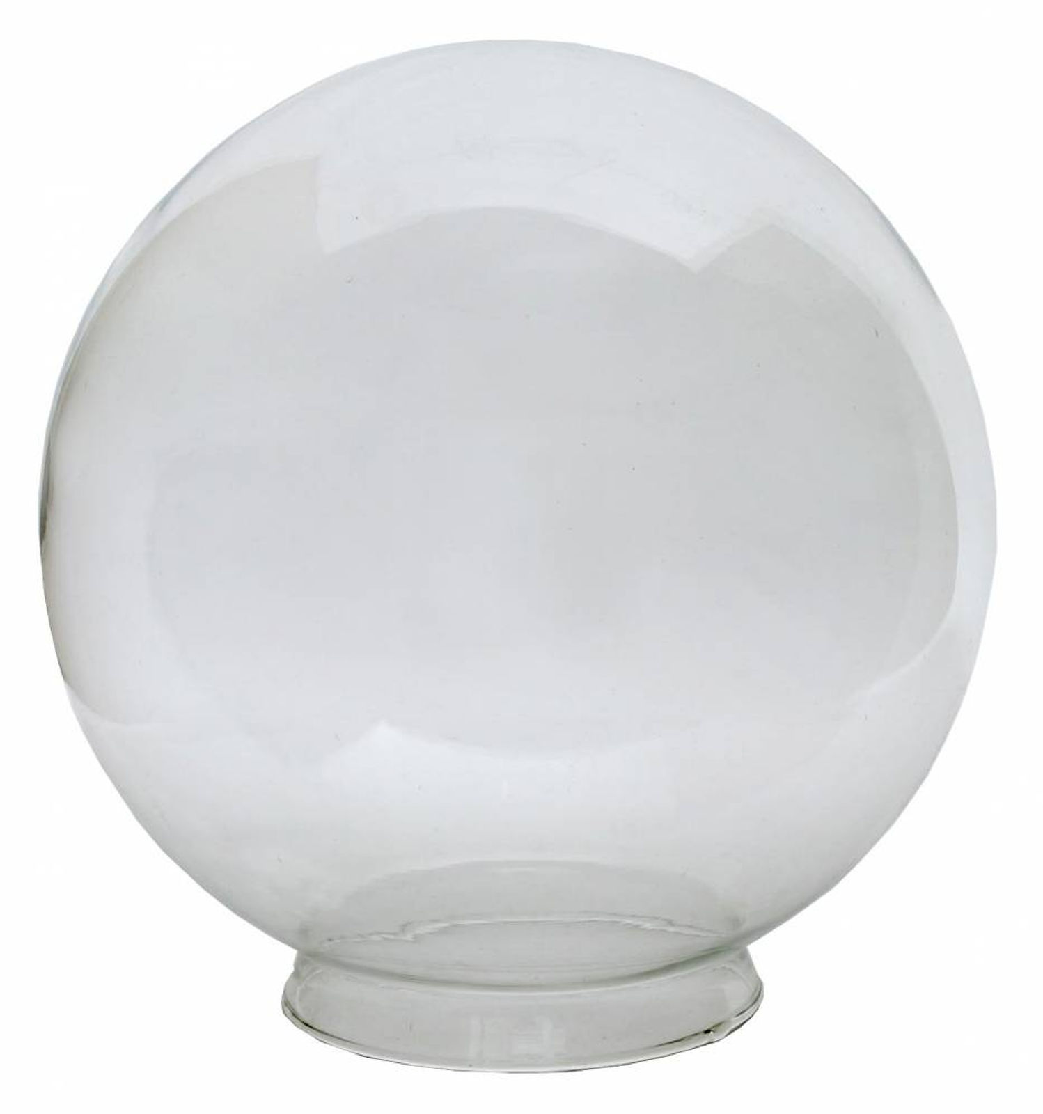 Poste com Globo Simples 15x30 Decorativo - Globo Vidro Transparente Grande 15x28