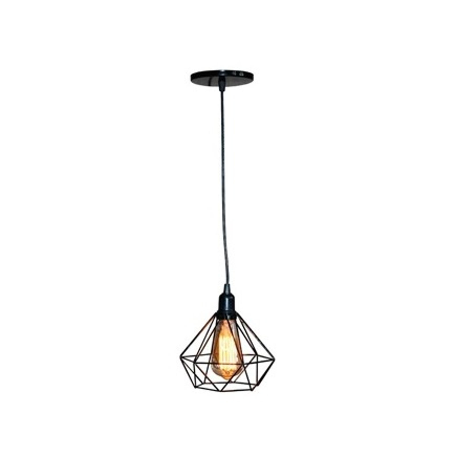 Pendente Arame Hannover Preto E-27