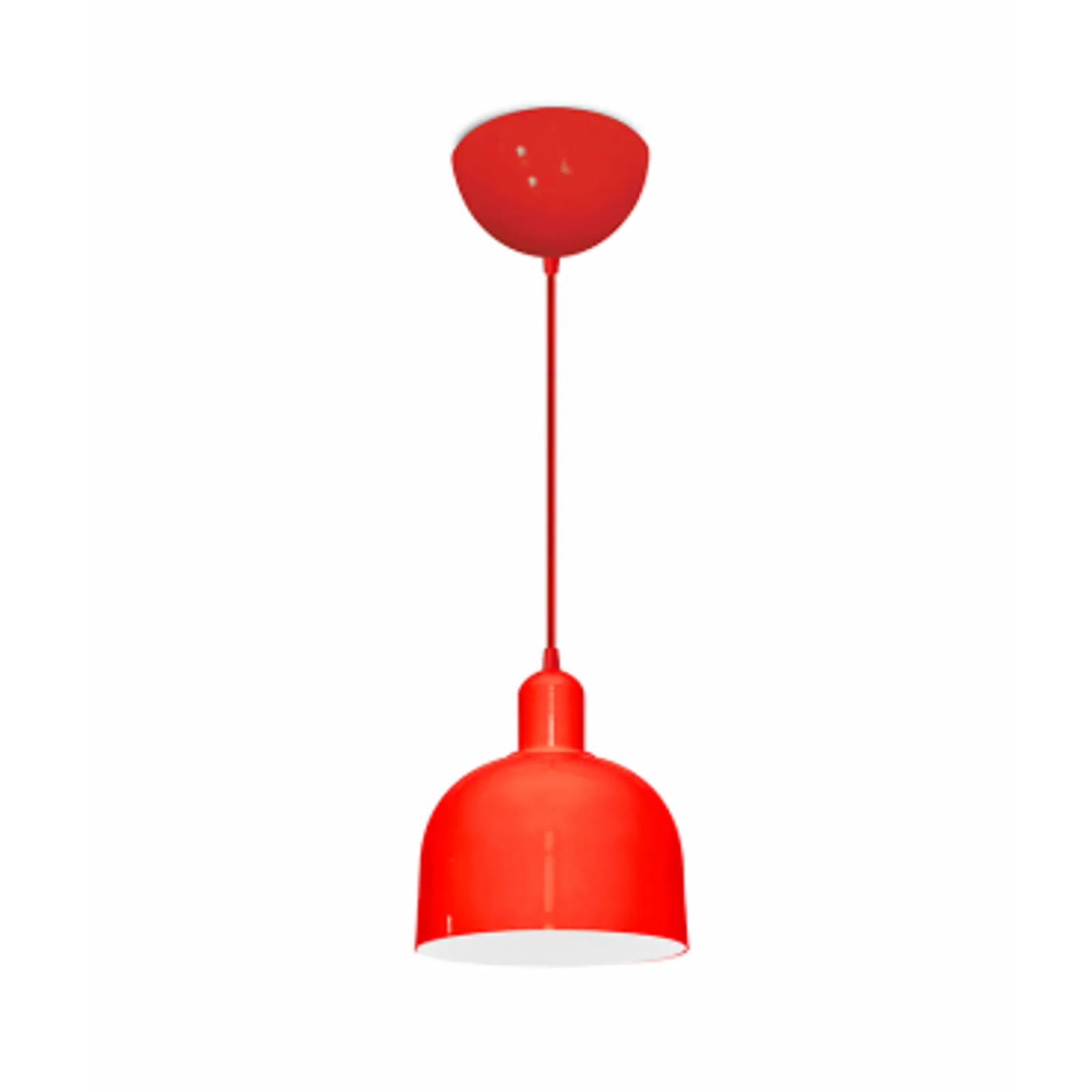 Pendente Decorativo em Alumínio Soquete E-27 - Vermelho