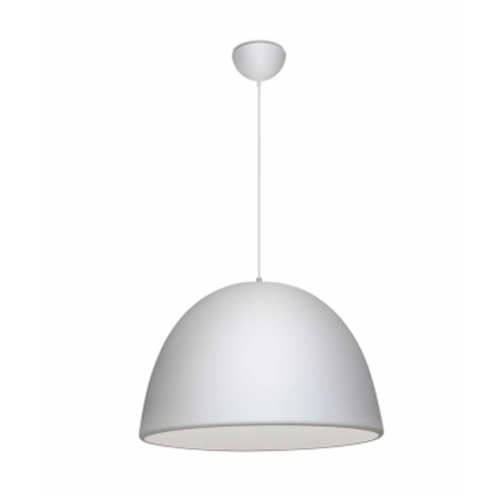 Luminária Pendente Oval em Alumínio com Difusor em Acrílico