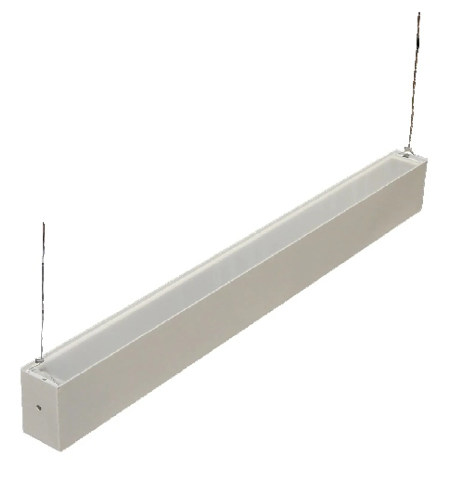 Pendente decorativo com difusor acrílico iluminação direta e indireta, Uso de lâmpadas fluorescentes tubulares e reator, ou Led tubo.