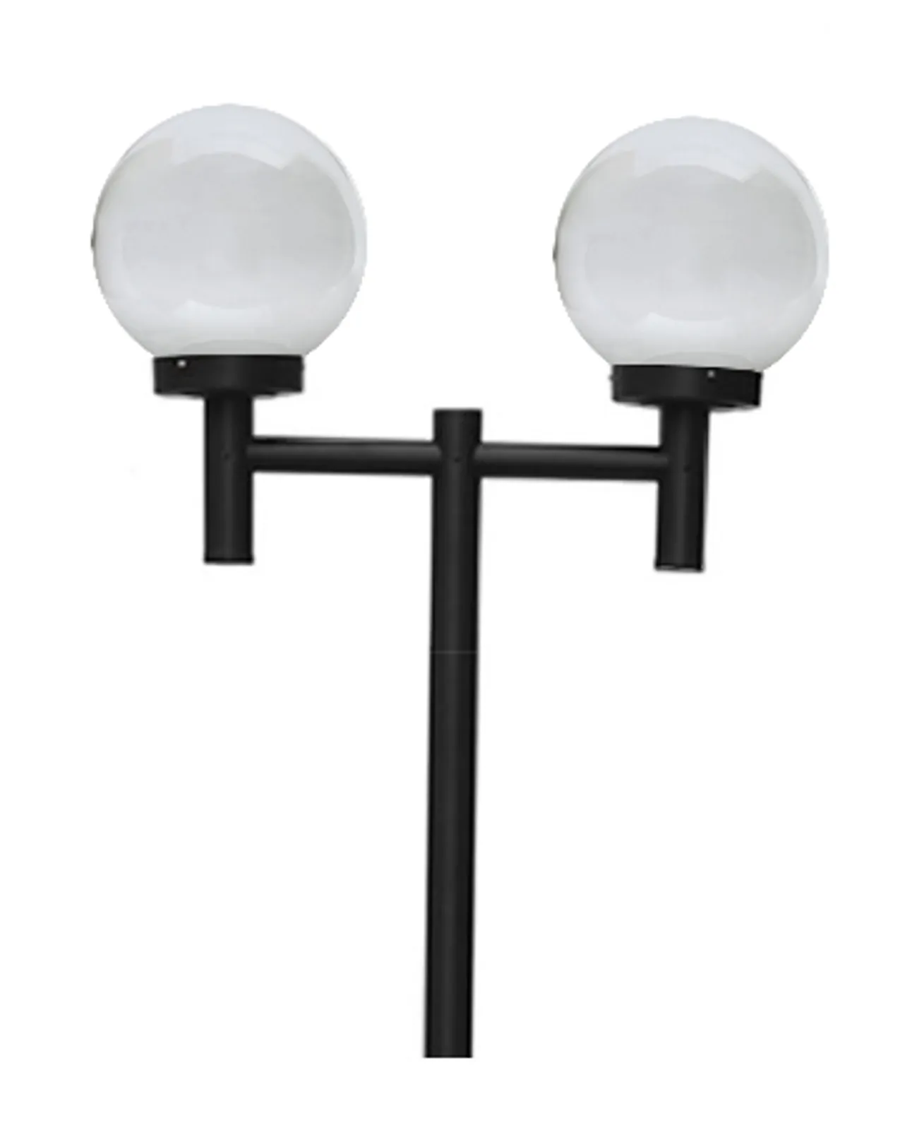  Poste com Globo de Vidro Transparente com Colarinho, 10x15, 10x20, 15x28 e 15x35