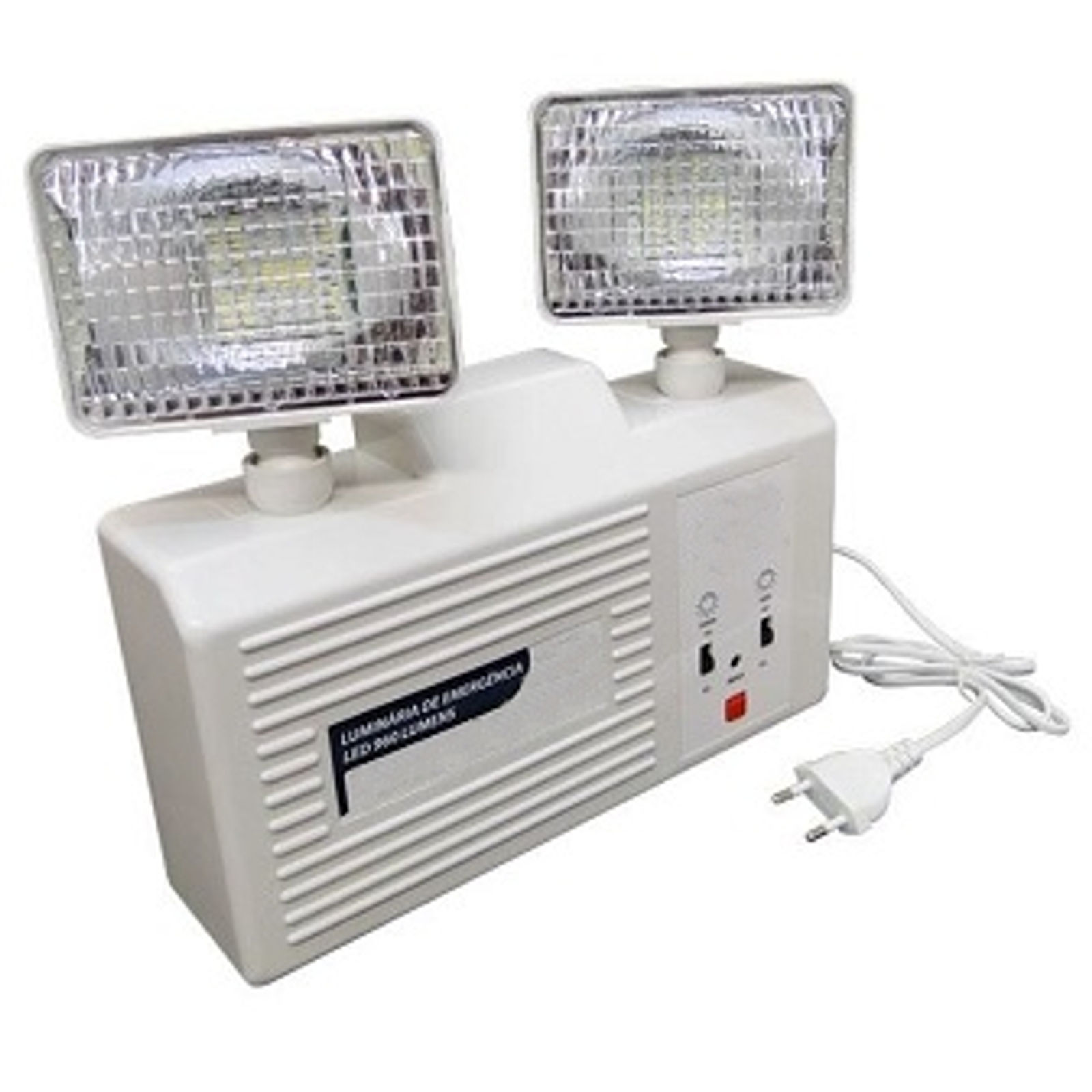 Luminária de emergência 30 leds - Modelo similar com dois (2) faróis de Led