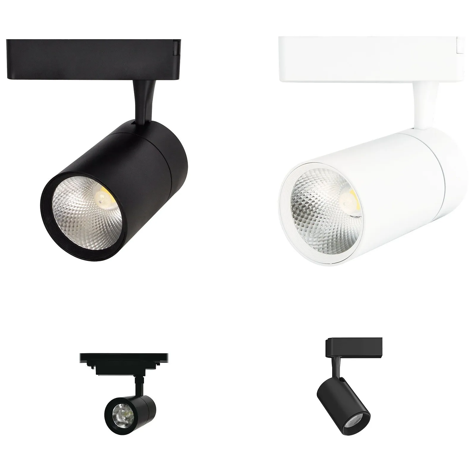 Spot sobrepor para trilho eletrificado, 7w, 10w, 20w, 30w e 50w