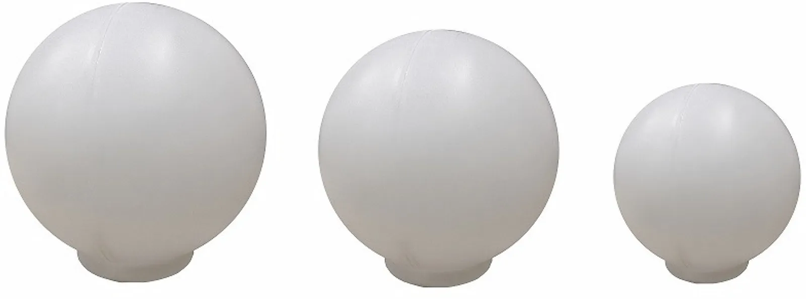 Globo de Plástico Leitoso com Colarinho, modelos 10x20, 15x30 e 15x42