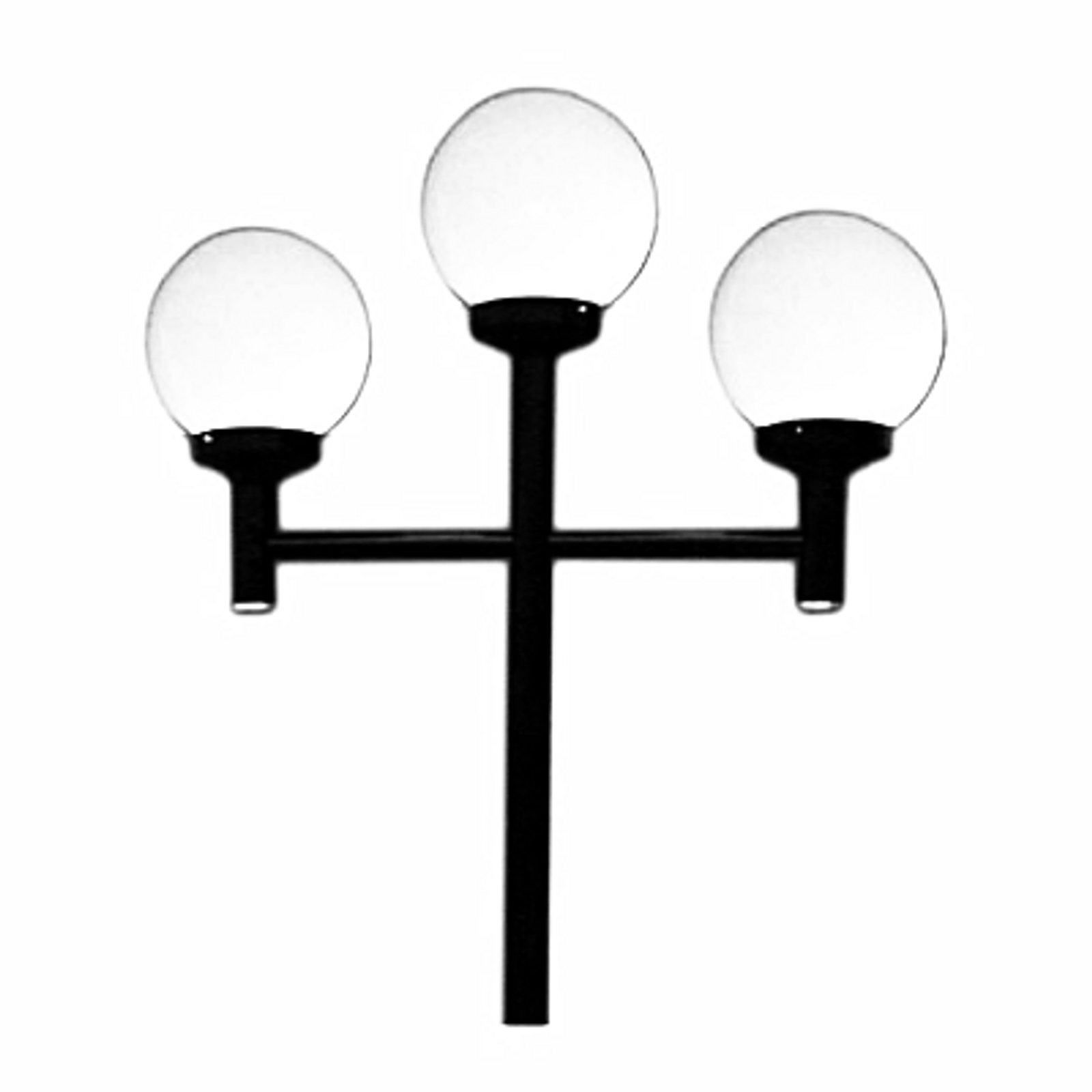 Poste Decorativo com 3 Globos Pequenos